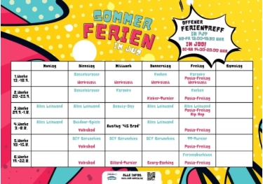 Sommerferien JUZ 2026 Übersicht Sommerferien JUZ 2026 Übersicht